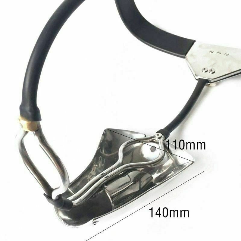 Stainless Steel Chastity Belt For Men with Penis Cage Shield and Anal Plug