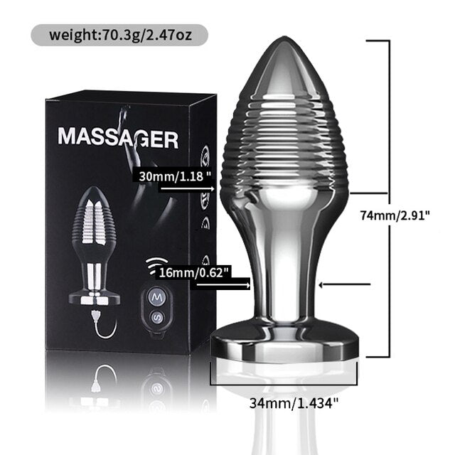 Wireless Remote Control Charging Butt Plug Vibrator Sex Massager Anal Plug For Gay