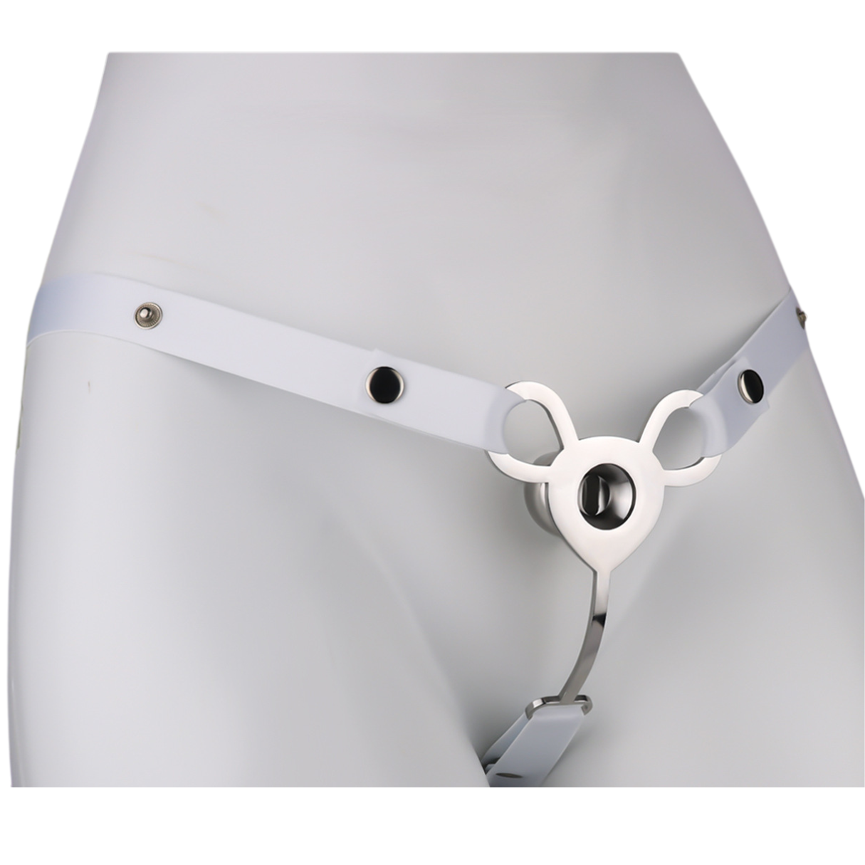 Minimalist Inverted Chastity Cage with Adjustable Nylon Belt for Sissy Ladyboy Crossdresser Negative Cock Penis Lock