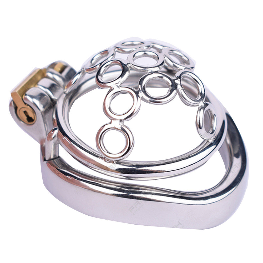 Small Compact Metal Chastity Cage For Men Anti-Escape Hollow Tiny Cock Cage with Built-in Lock
