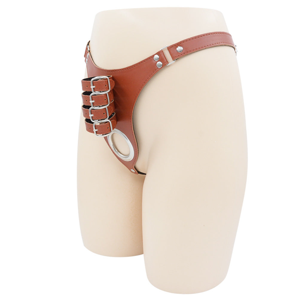 PU Leather Male Chastity Belt Penis Bondage Panties BDSM Cock Dick Harness Gear