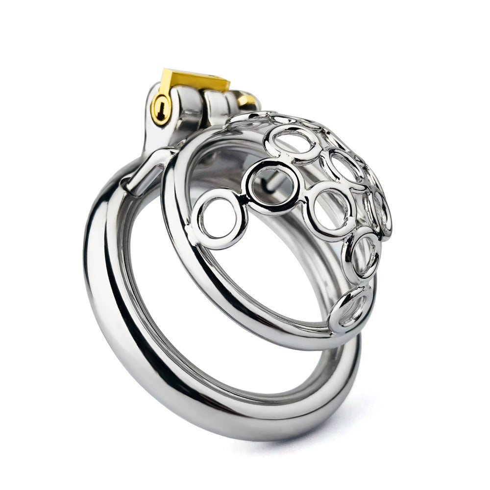 Small Compact Metal Chastity Cage For Men Anti-Escape Hollow Tiny Cock Cage with Built-in Lock