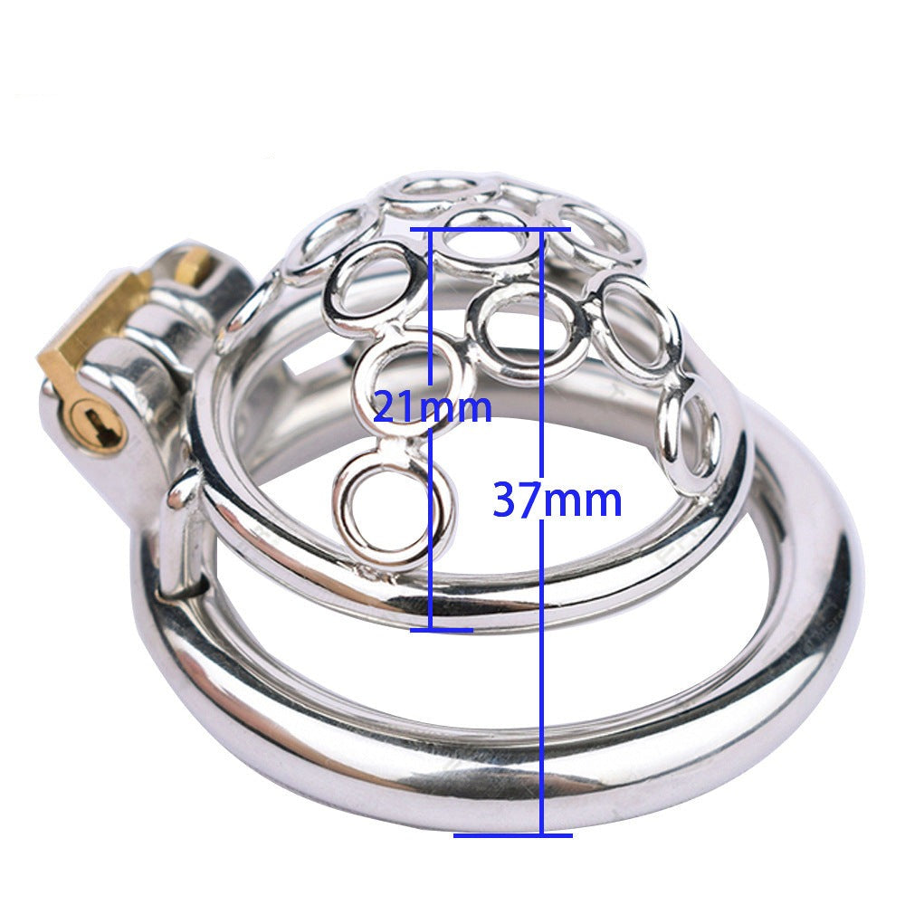 Small Compact Metal Chastity Cage For Men Anti-Escape Hollow Tiny Cock Cage with Built-in Lock