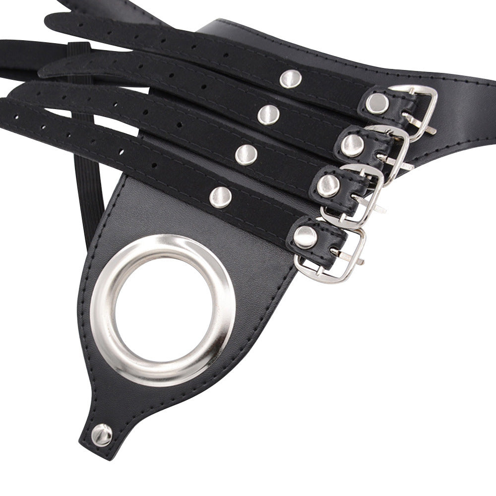 PU Leather Male Chastity Belt Penis Bondage Panties BDSM Cock Dick Harness Gear