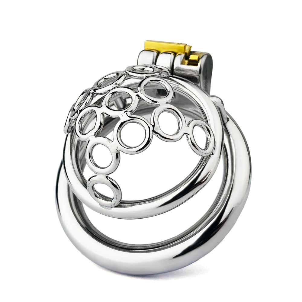 Small Compact Metal Chastity Cage For Men Anti-Escape Hollow Tiny Cock Cage with Built-in Lock