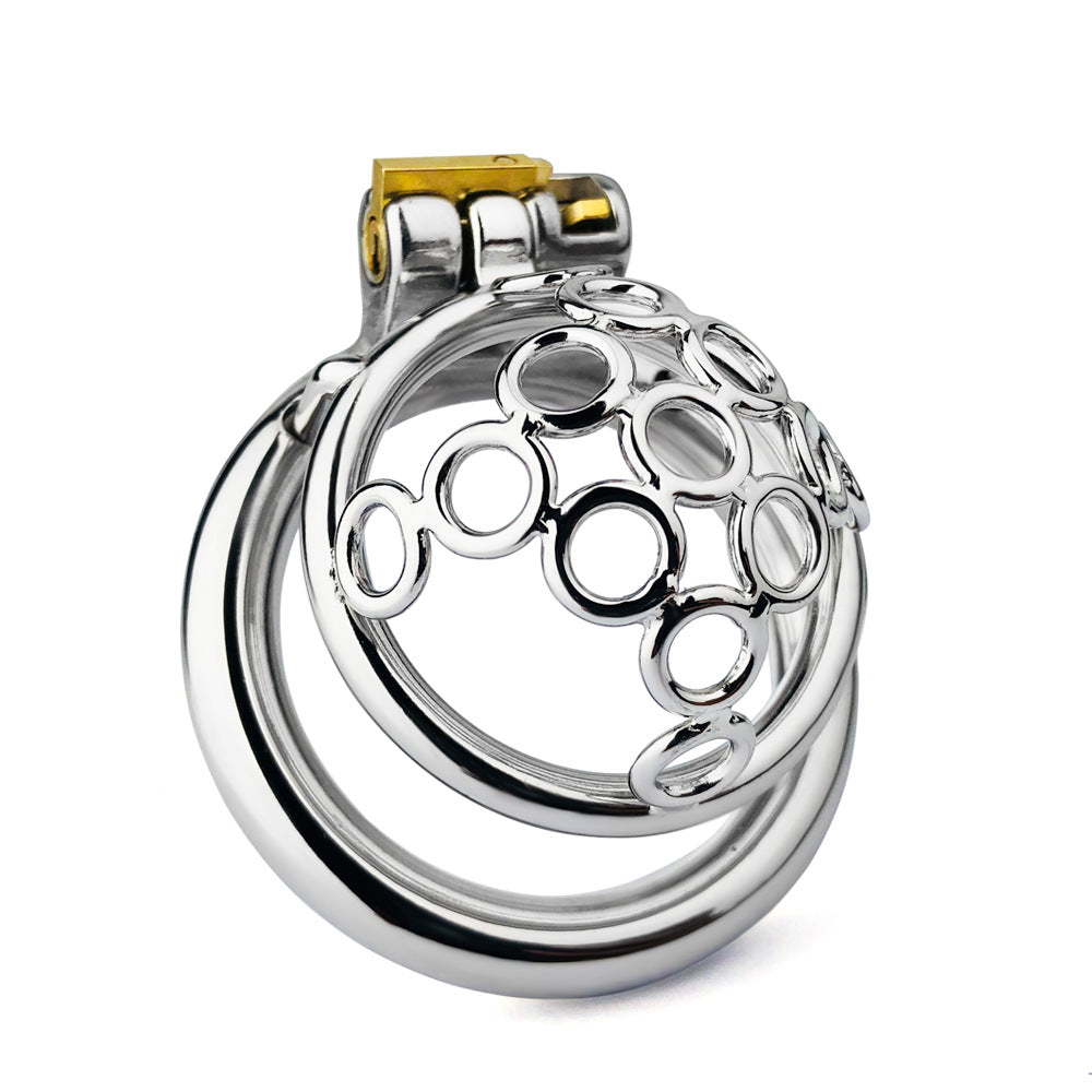 Small Compact Metal Chastity Cage For Men Anti-Escape Hollow Tiny Cock Cage with Built-in Lock