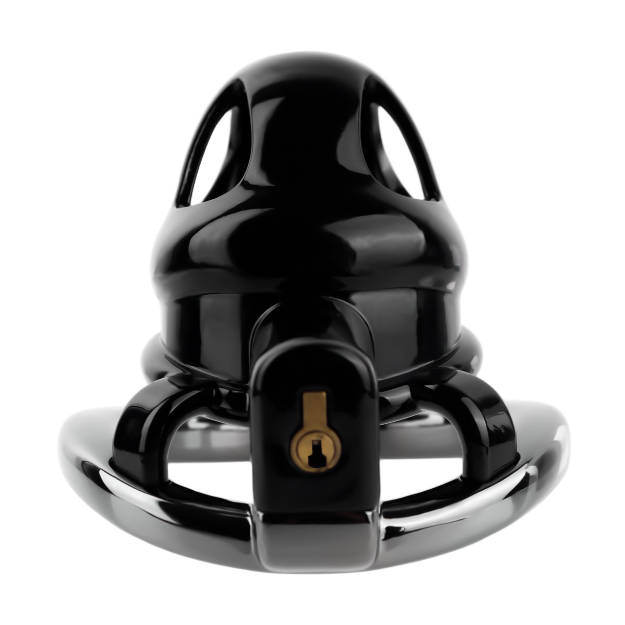 Breathable Resin & Aluminum Cobra Chastity Cage with Silicone Urethral Tube