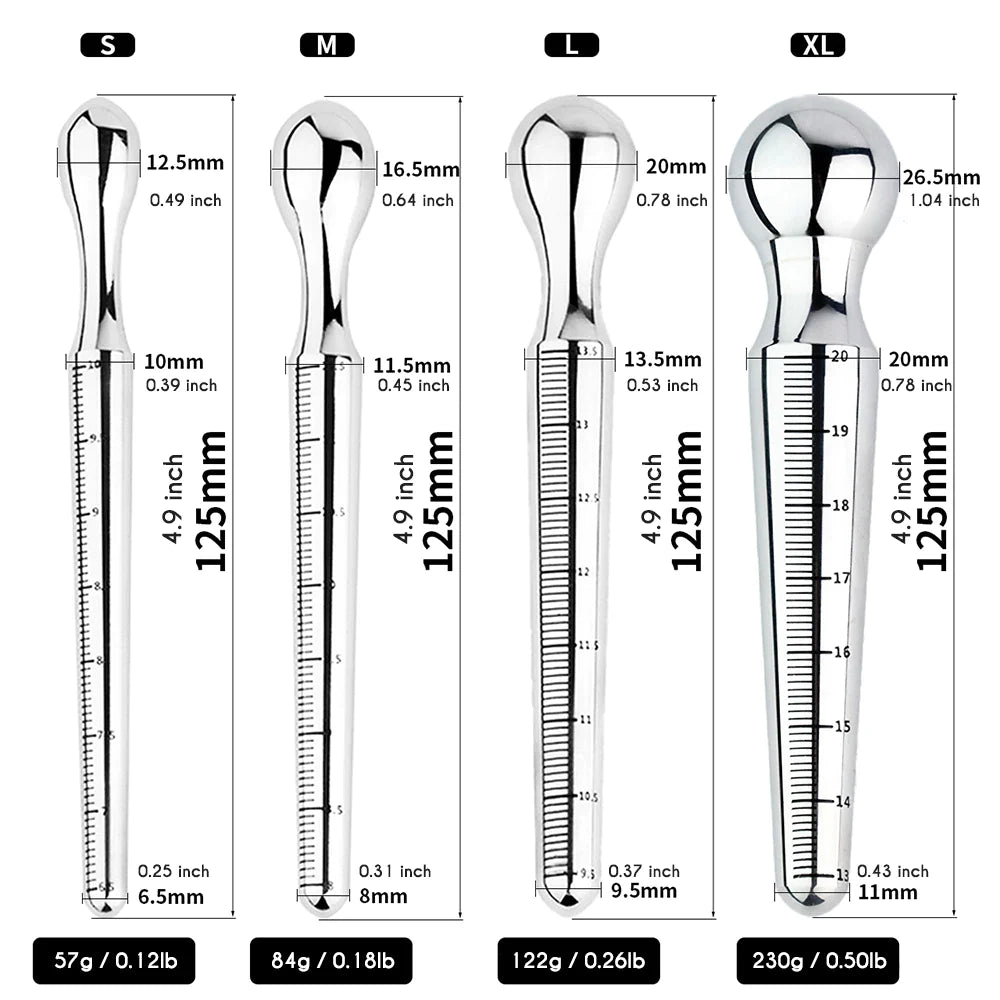 Stainless Steel Thermometer Butt Plug & Glans Penis Dilator - ChastityForMan