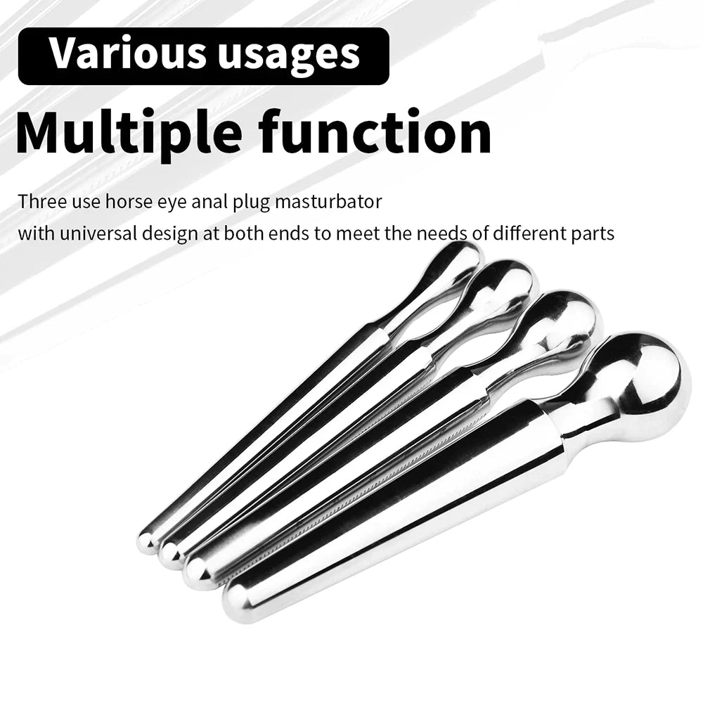 Stainless Steel Thermometer Butt Plug & Glans Penis Dilator - ChastityForMan