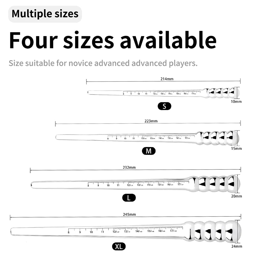 Thermometer Urethral Sounding Dilator & Anal Plug 304 Stainless Steel Penis Head Glans Stick