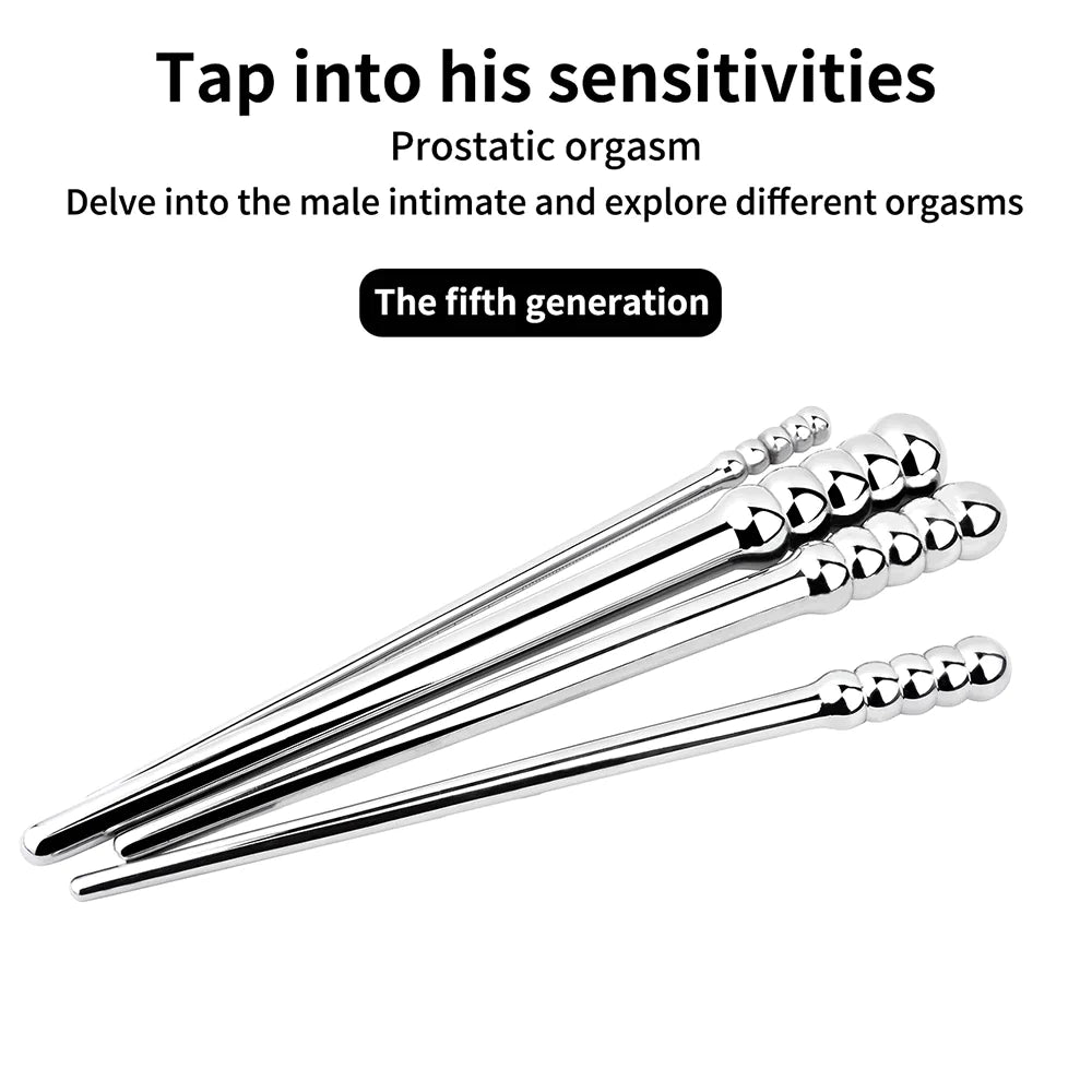 Thermometer Urethral Sounding Dilator & Anal Plug 304 Stainless Steel Penis Head Glans Stick