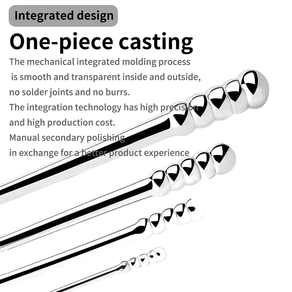 Thermometer Urethral Sounding Dilator & Anal Plug 304 Stainless Steel Penis Head Glans Stick