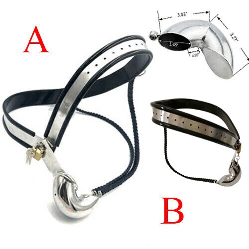 Stainless Steel Lockable Chastity Belt For Men Male Chastity Device BDSM Adult Toy