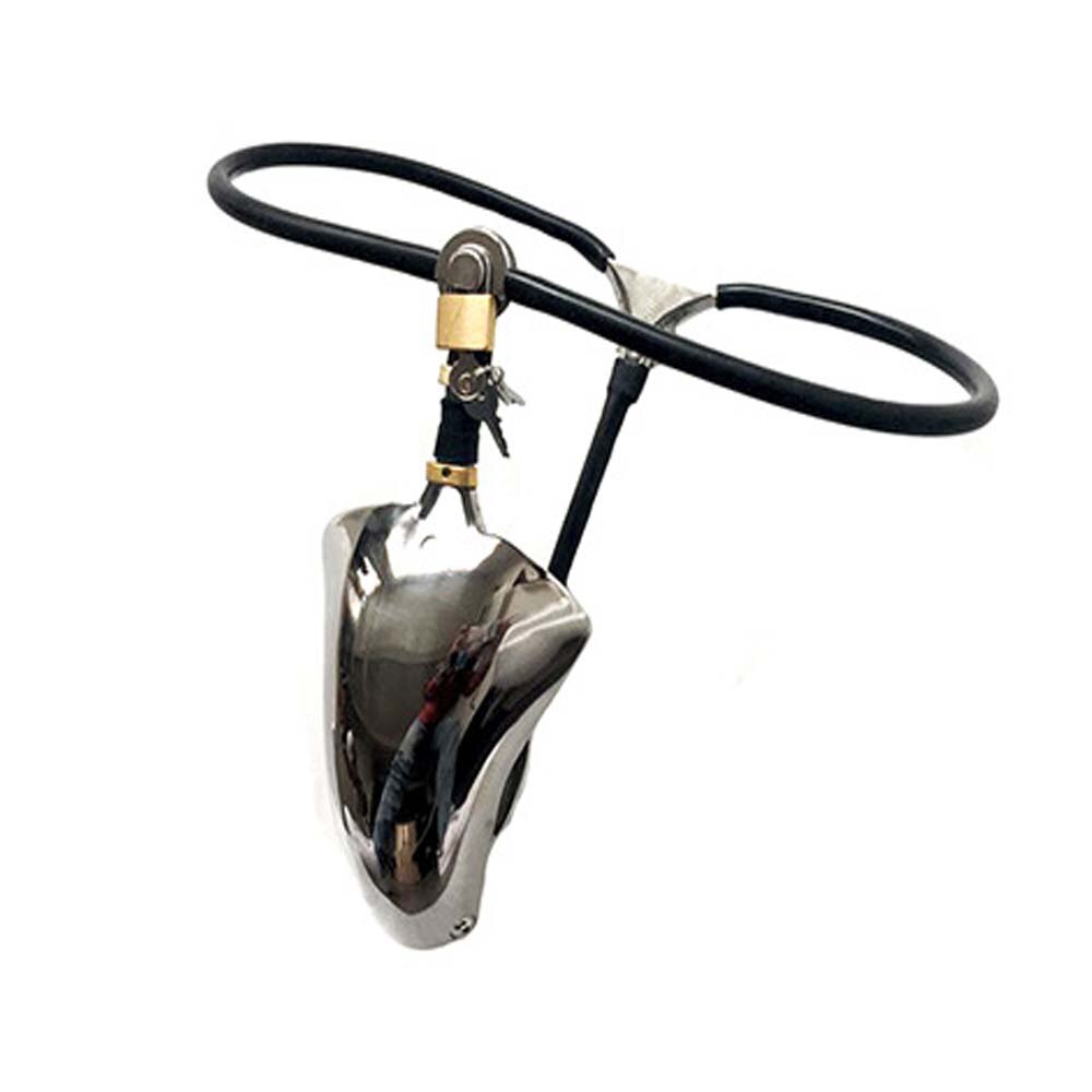 Invisible Chastity Belt For Men with Metal Penis Cage Shield, Anal Plugs and Lockable Thigh Cuffs