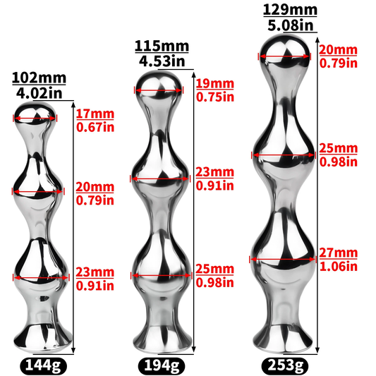 Unisex Detachable Five-Finger Stainless Steel Anal Plug – G-Spot & Prostate Massager