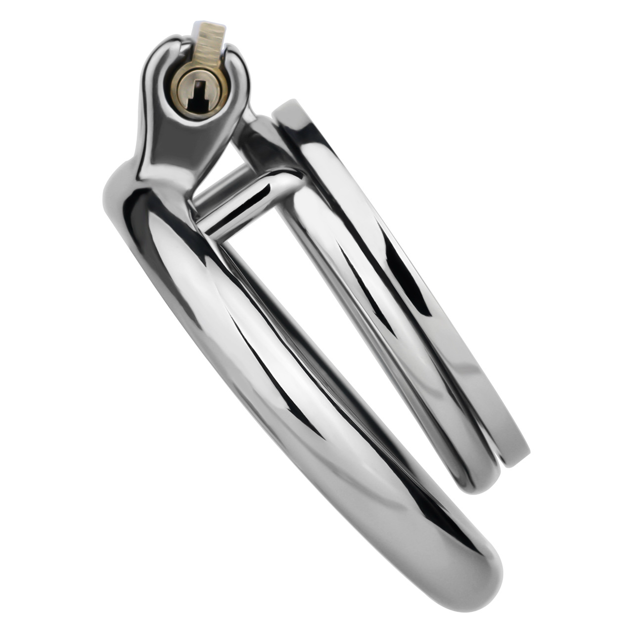 Chic Steel Butterfly Flat Chastity Cage for Sissy Training  Urethral Cock Lock BDSM Toy for Men