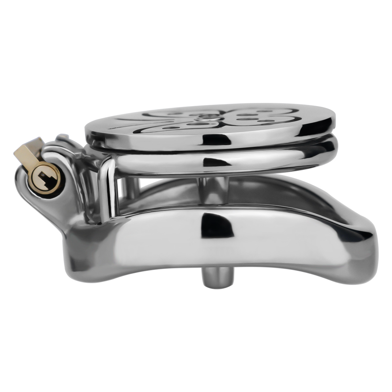 Chic Steel Butterfly Flat Chastity Cage for Sissy Training  Urethral Cock Lock BDSM Toy for Men