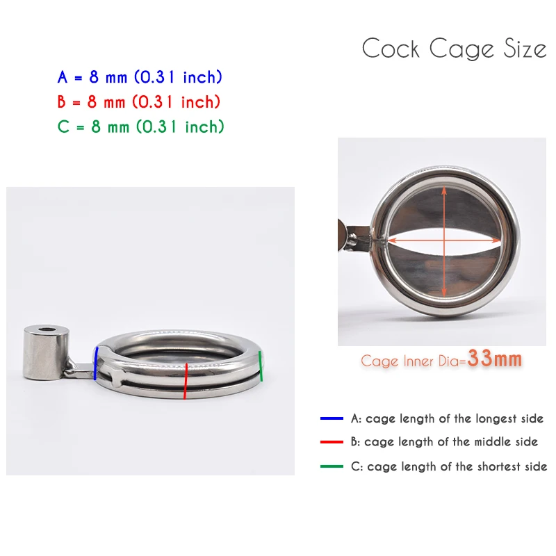 Flat Chastity Cage with Urine Hole/Metal Catheter and Strap Chastity Device For Men