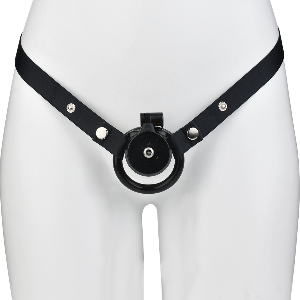 Small Flat & Inverted Chastity Cage with Elastic Belt Micro Negative Cock Cage for Man