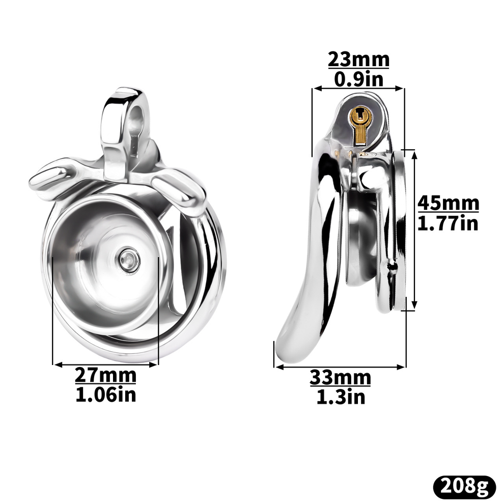 Master’s Flat Lock Cage With Removable Dome Cover Small Metal Male Cock ...