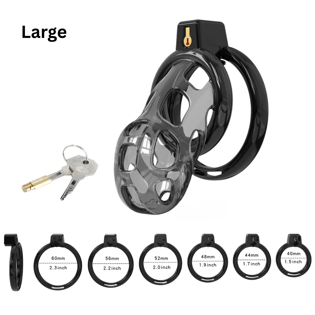 Flexible Soft Silicone Cobra Chastity Cage Set Comfy Cock Cage for Beginners