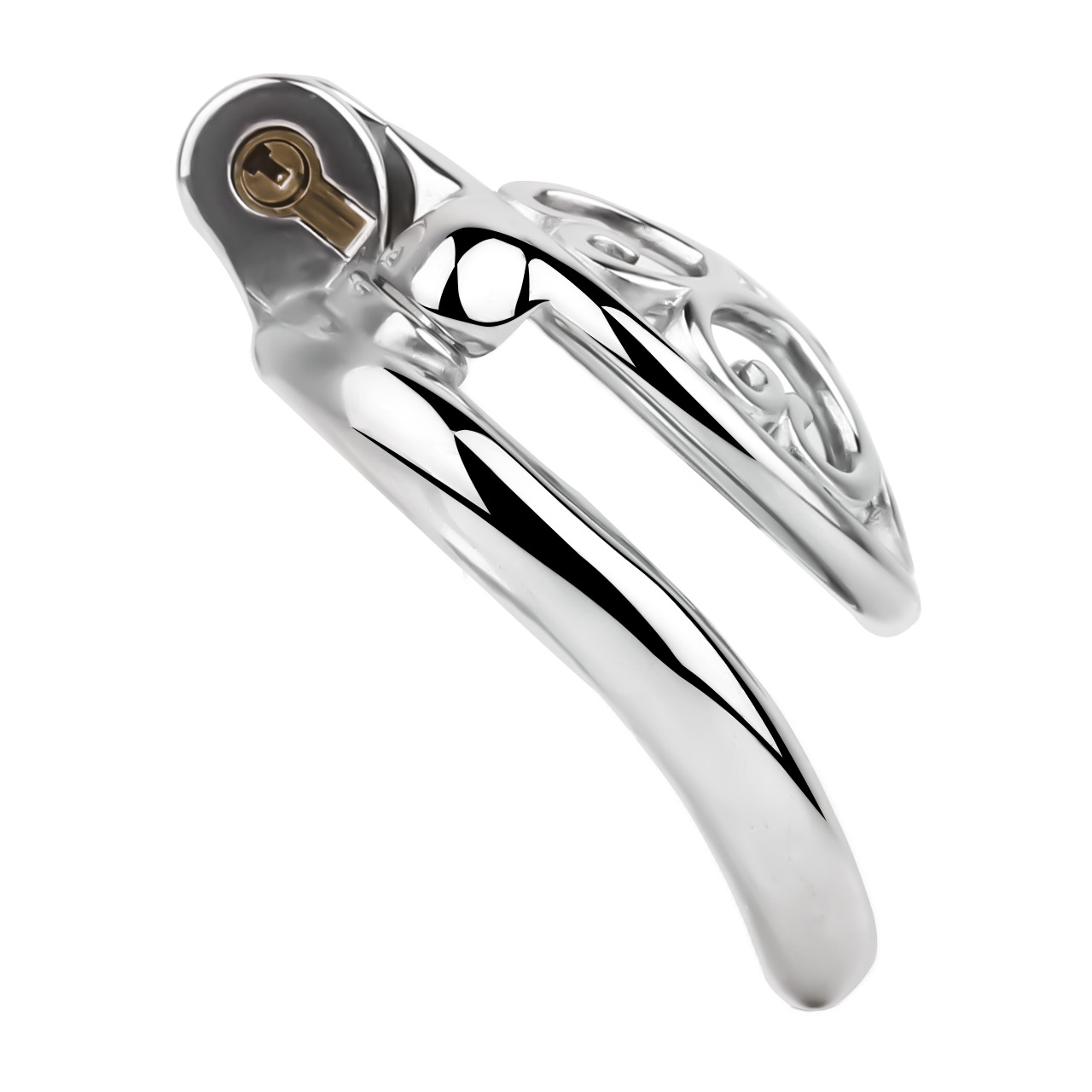 Detachable Flat & Inverted Hollow Heart Chastity Cage with Silicone/Metal Catheter