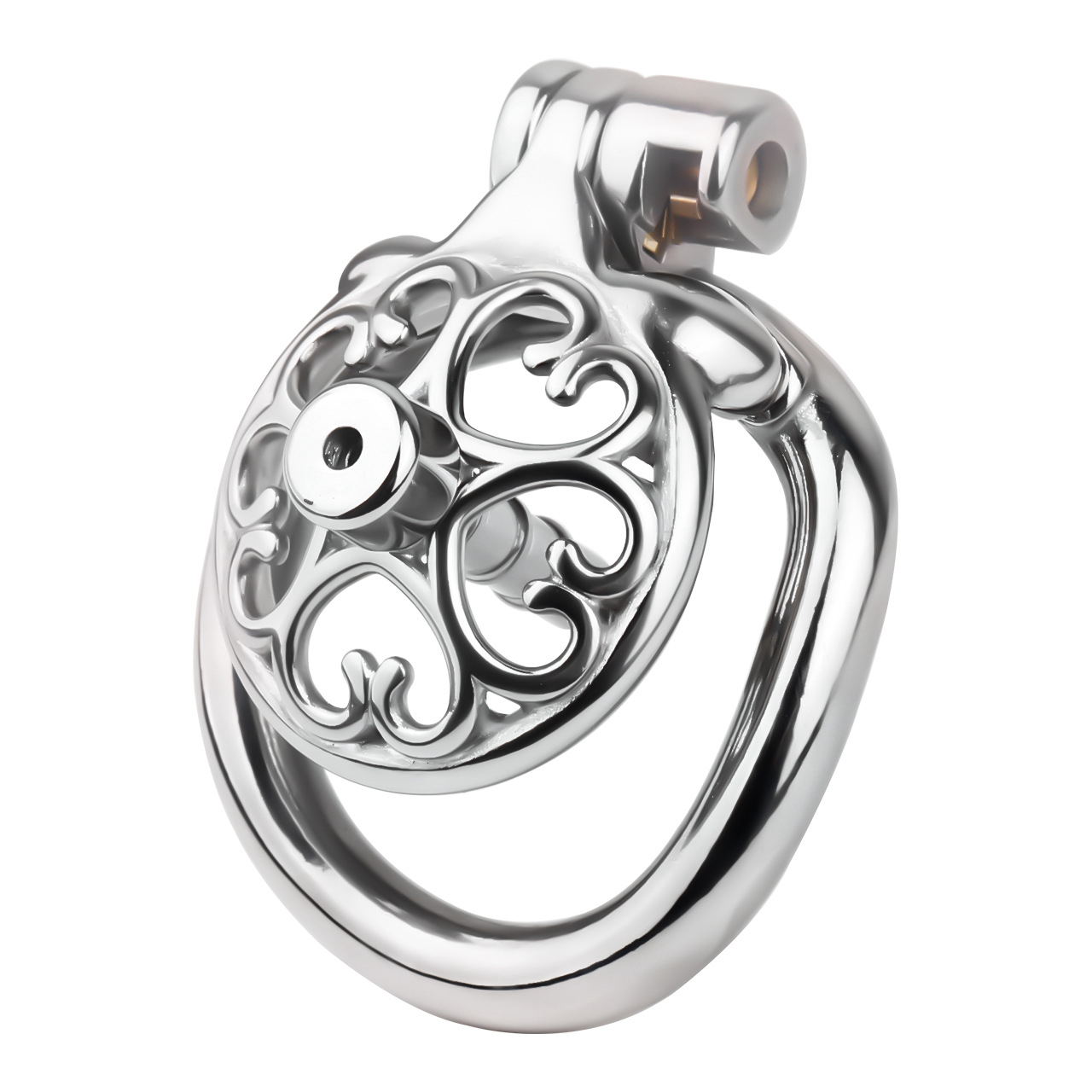 Detachable Flat & Inverted Hollow Heart Chastity Cage with Silicone/Metal Catheter