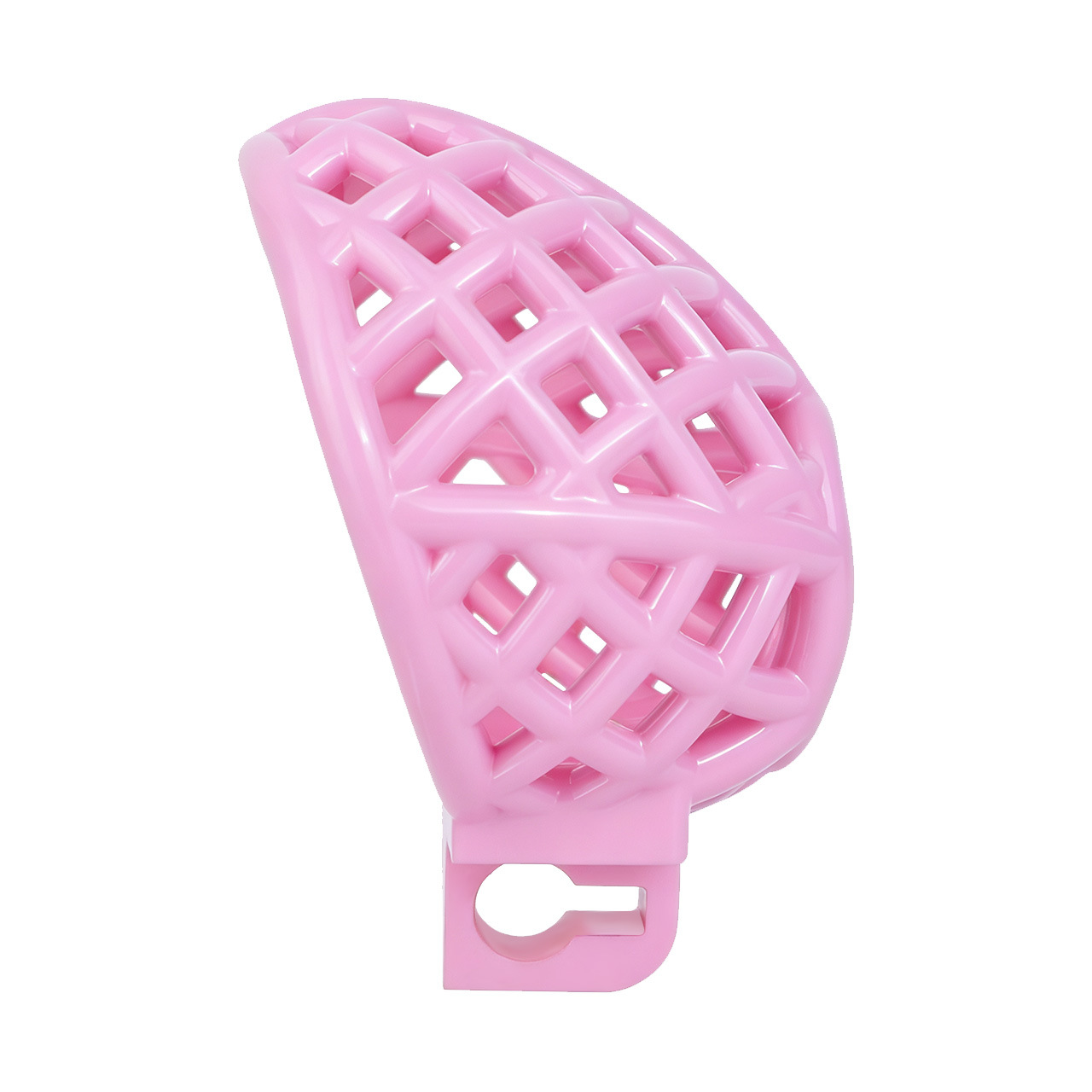 Lightweight Nest Glans Chastity Lock Black Pink Resin Cock Cage for Men and Sissy