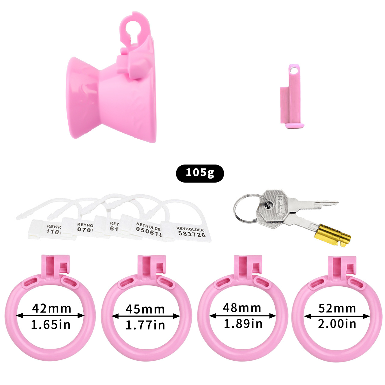 Resin Inverted Chastity Cage Easy-Flow Pee Hole Negative Cock Lock BDSM Device