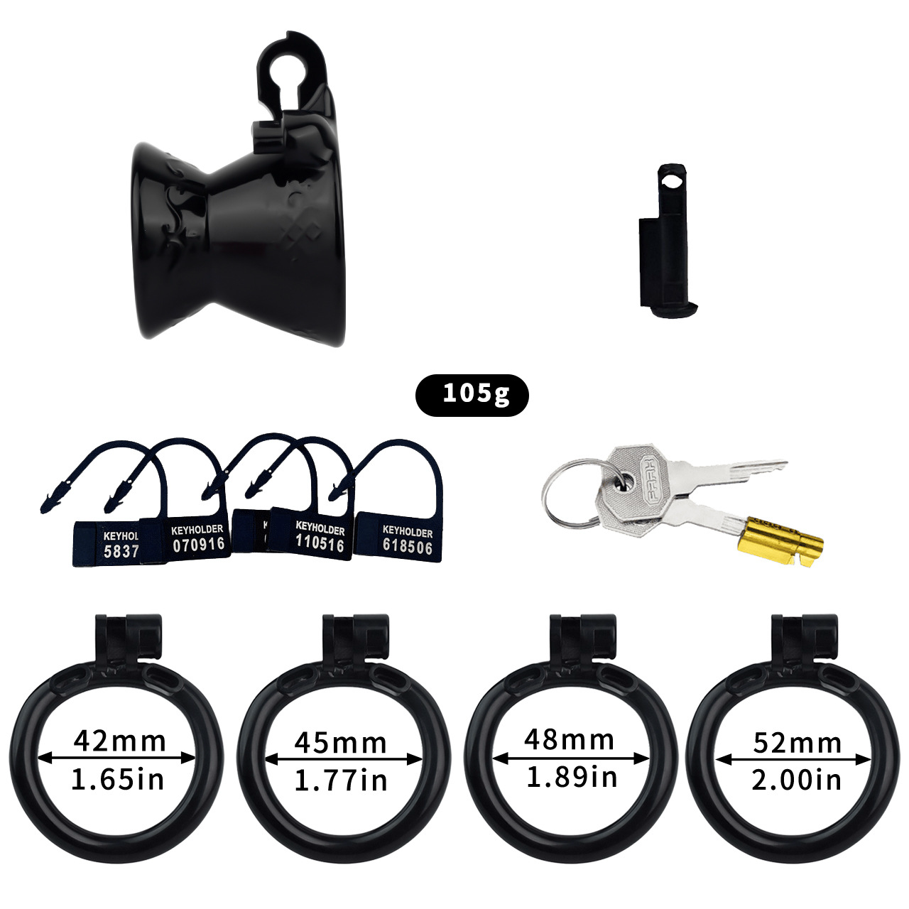 Resin Inverted Chastity Cage Easy-Flow Pee Hole Negative Cock Lock BDSM Device