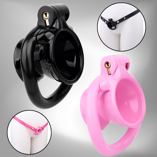 Resin Inverted Chastity Cage Easy-Flow Pee Hole Negative Cock Lock BDSM Device