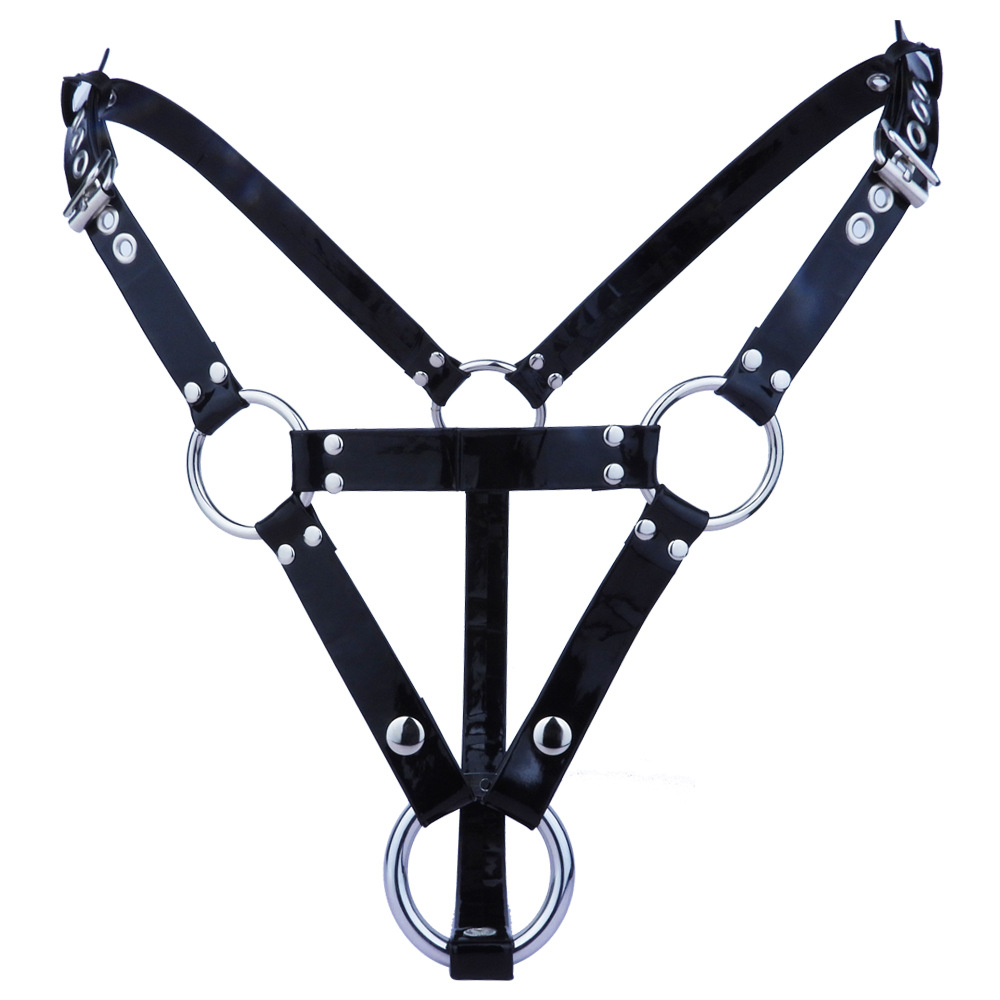 Tiny Inverted Chastity Cage with PU Belt Negative Cock Cage for Sissy Crossdressers