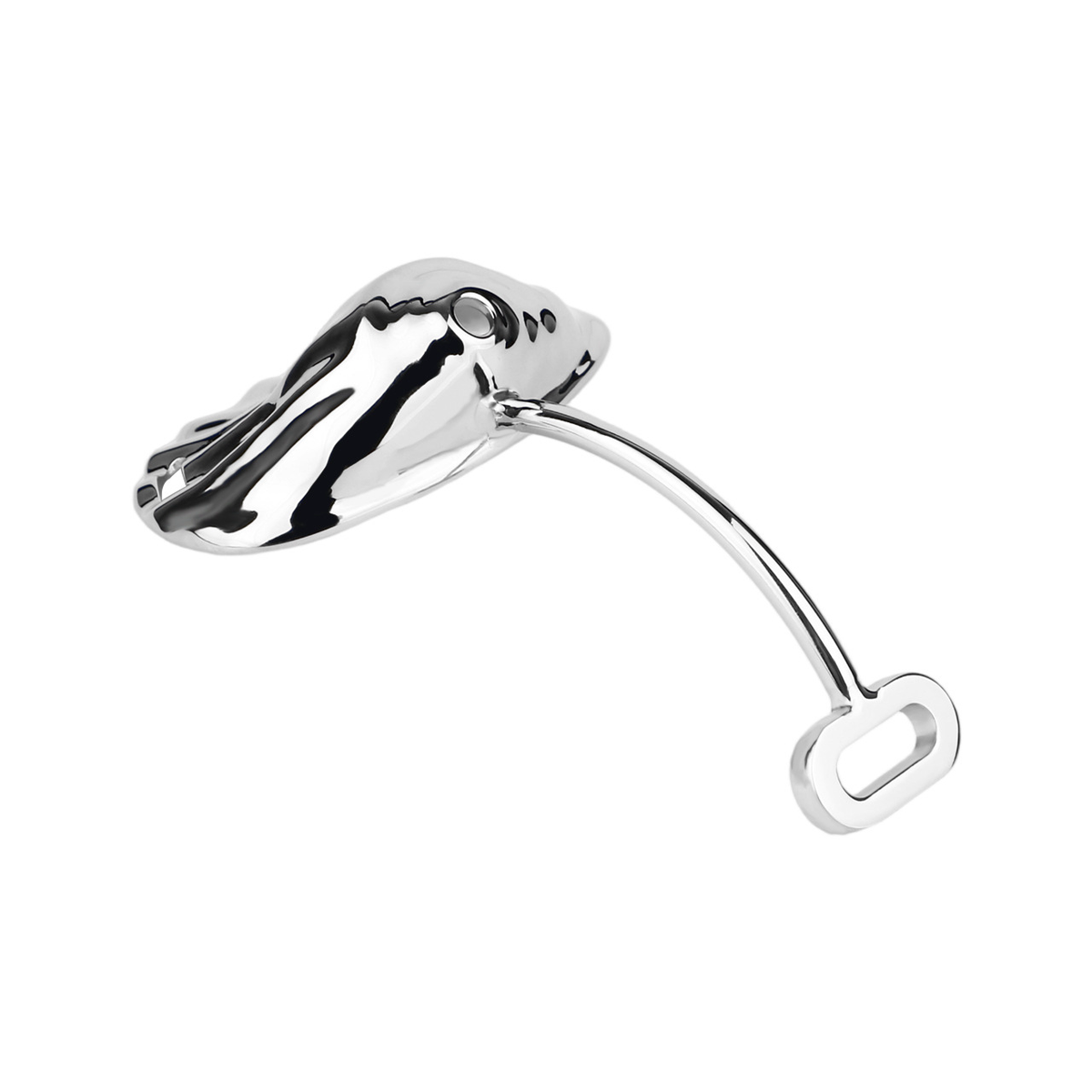 Small Shell-Design Chastity Cage with Urethral Catheter and Anal Plug ...