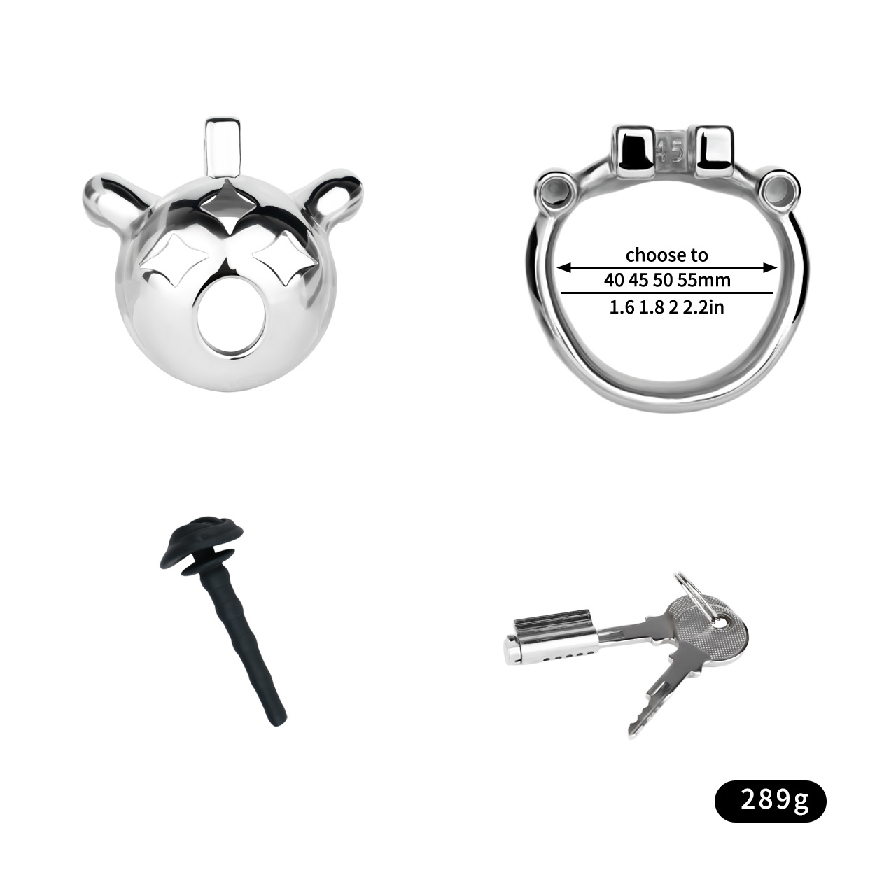 Small Metal Chastity Cage with Black or Pink Soft Pussy Catheter Cock Lock for Men and Sissy