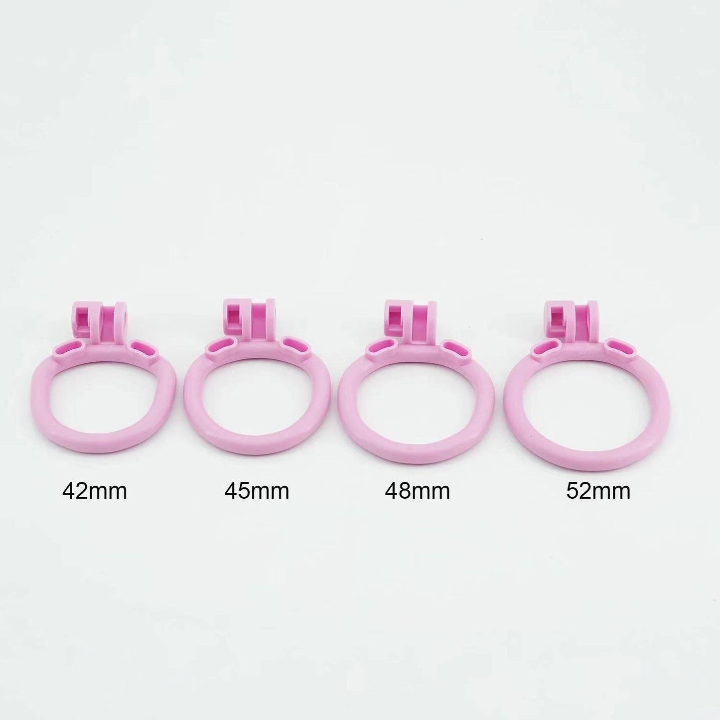 Multicolor Slave Chastity Cage Flat/Negative Sizes with 4 Base Rings