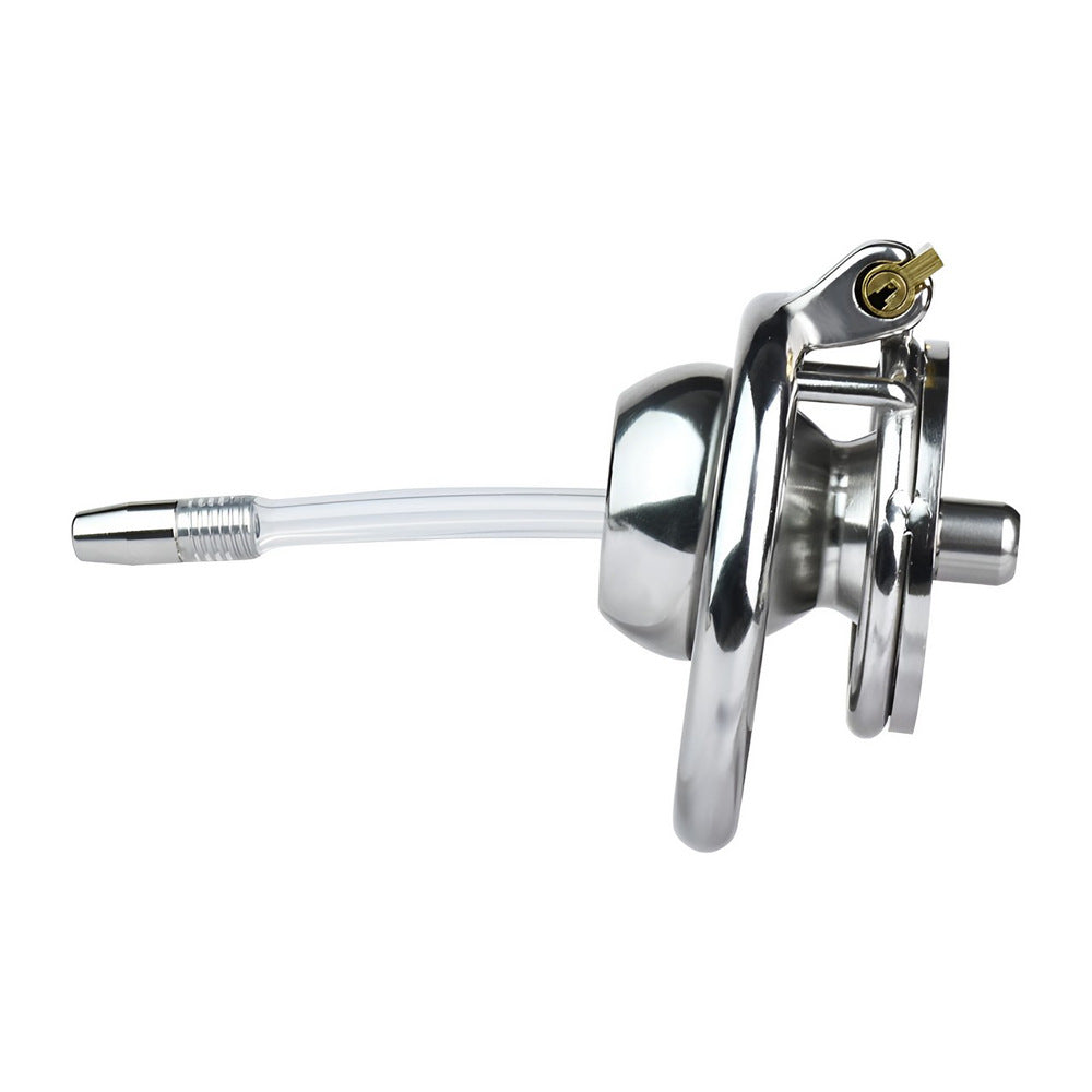 Butterfly Inverted Chastity Cage with Silicone Urethral Tube Negative Cock Cage