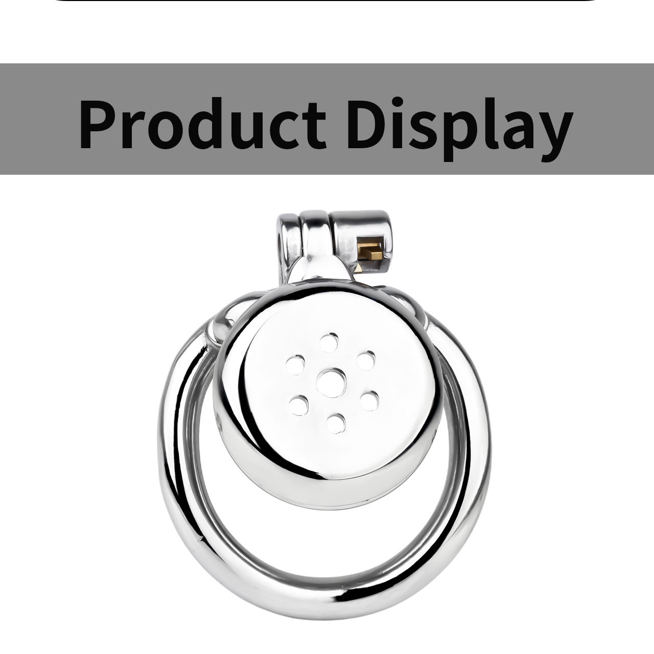 Metal Wrapped Flat Chastity Cage Discreet Penis Cage with Belt for Men