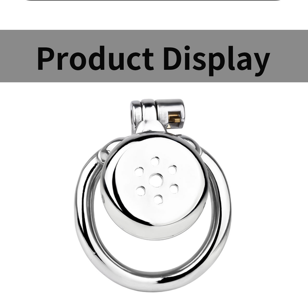 Small Flat Chastity Cage with Sleek Edge Metal Male Chastity Device ...
