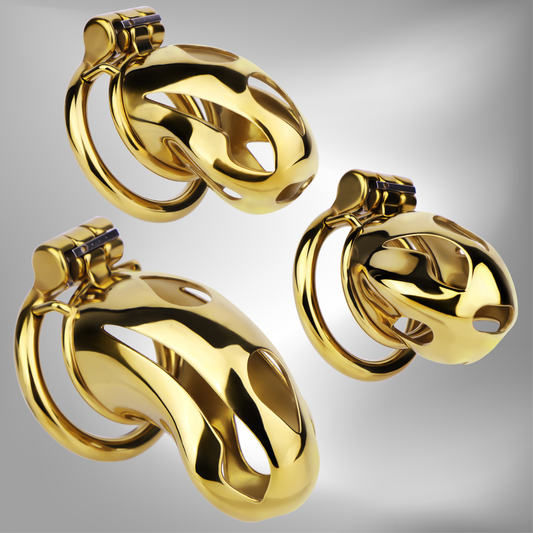 Gold Metal Cock Lock Cobra Cage – Small to Large