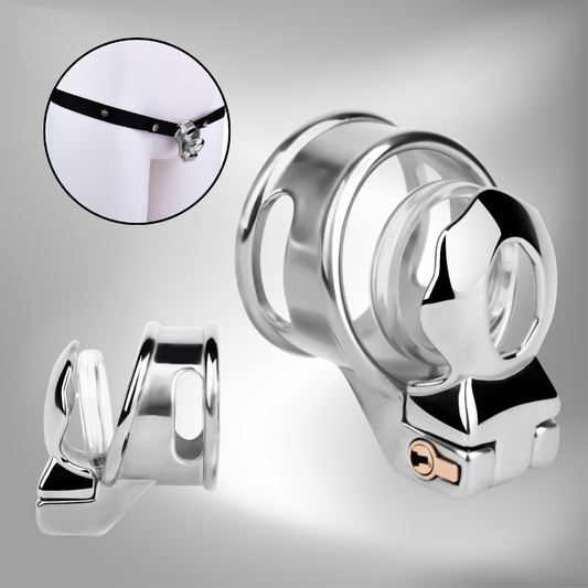 Flat Glans Chastity Lock for Men Male Penis Cock Cage Sex Toy for Gay Sissy Femboys