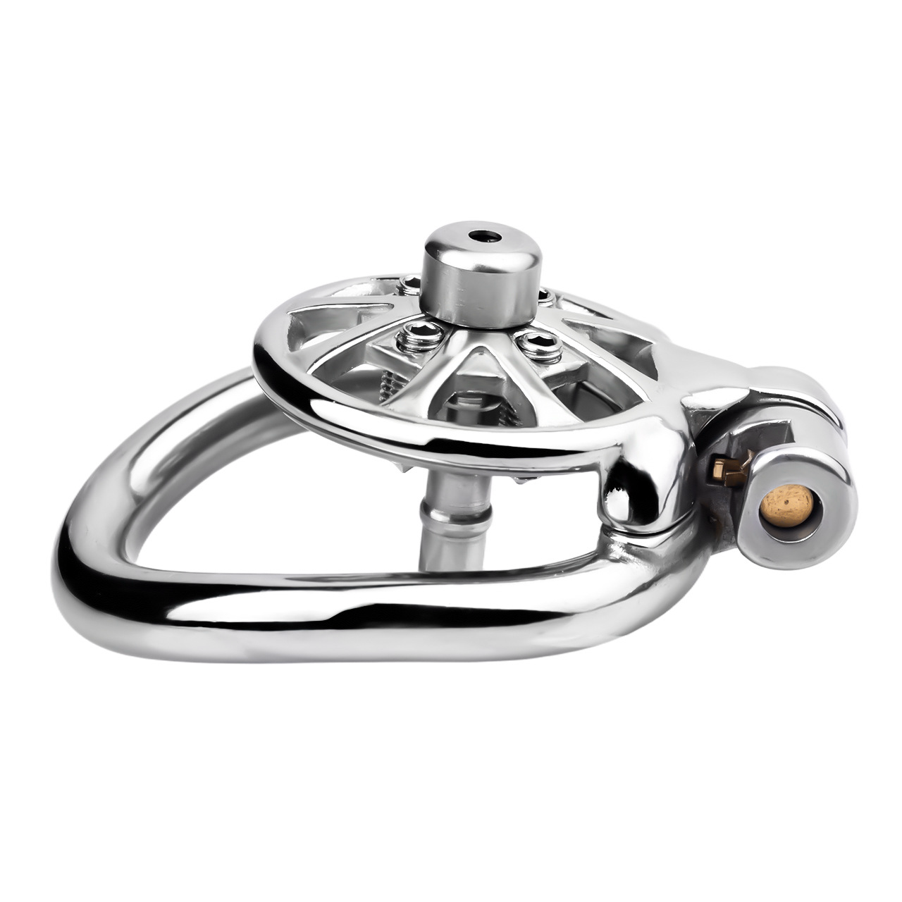 Versatile Flat Chastity Cage with Removable Spikes and Silicone/Metal Catheter Anti-Cheating Device