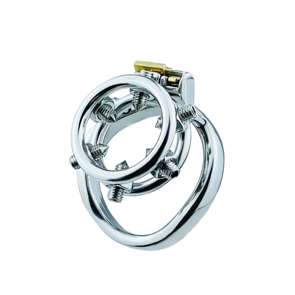 Stainless Steel Spiked Penis Ring Cage Male Chastity Device Super Tiny Cock Ring For Men Chastity Punishment Training