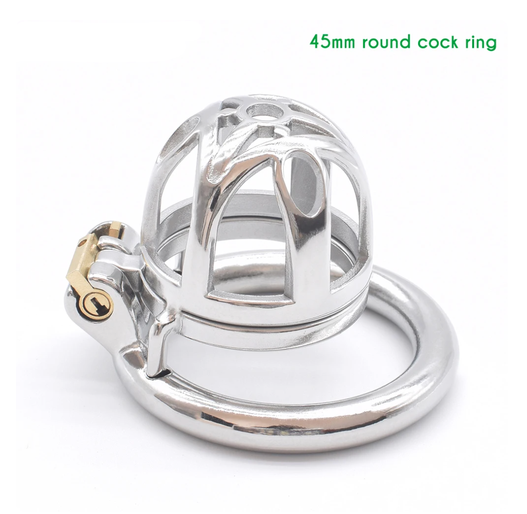 Tiny Metal Chastity Cage with Urine Hole Durable Stainless Steel Small Cock Cage For Men