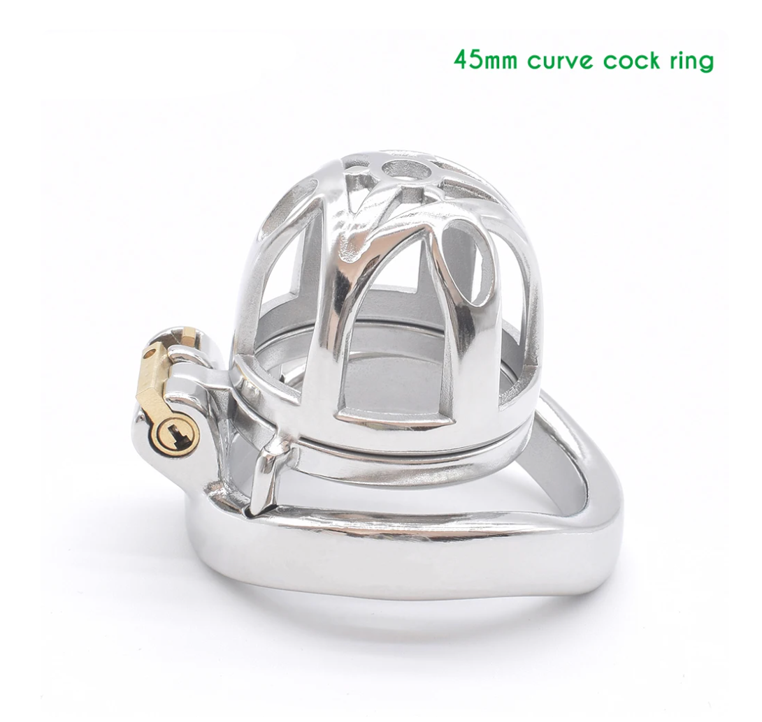 Tiny Metal Chastity Cage with Urine Hole Durable Stainless Steel Small Cock Cage For Men