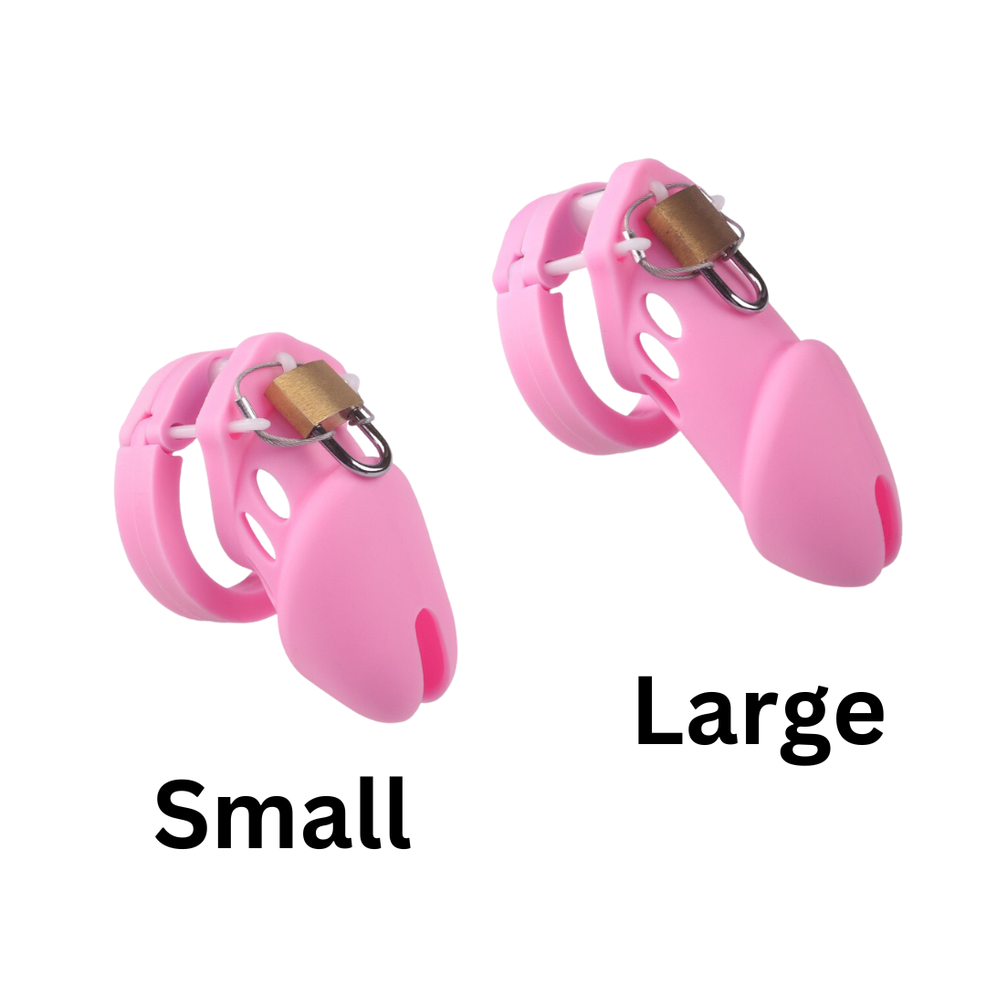 Comfortable Silicone Chastity Cage Set with 5 Penis Rings Soft Cock Cage Prevent Escaping - Multicolors