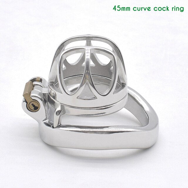 Short Metal Cobra Chastity Cage For Men Permanent Male Cock Cage Stainless Steel Penis Lock