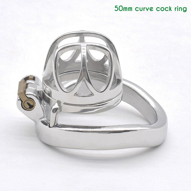 Short Metal Cobra Chastity Cage For Men Permanent Male Cock Cage Stainless Steel Penis Lock