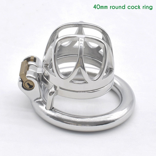 Short Metal Cobra Chastity Cage For Men Permanent Male Cock Cage Stainless Steel Penis Lock