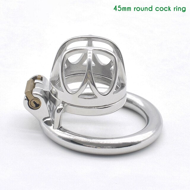 Short Metal Cobra Chastity Cage For Men Permanent Male Cock Cage Stainless Steel Penis Lock