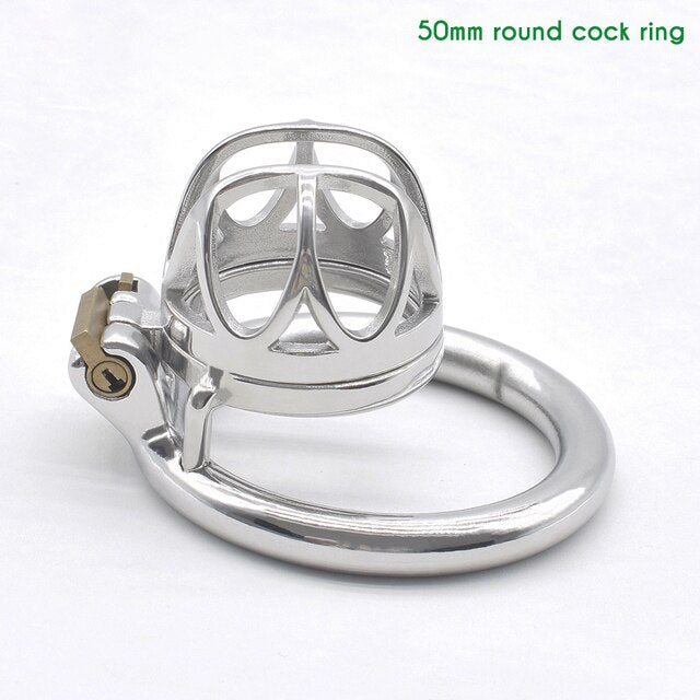 Short Metal Cobra Chastity Cage For Men Permanent Male Cock Cage Stainless Steel Penis Lock